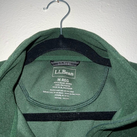 L.L. Bean | Quarter Zip Fleece | Medium | Green - Picture 3 of 5